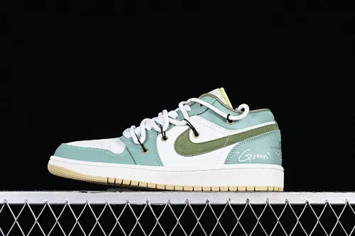 All categories Air Jordan Jordan series basketball shoes Air Jordan 1 Low Z version Air Jordan 1 Low AJ1 Joe 1 fresh green strap deconstruction low-top basketball shoes FD9906-131